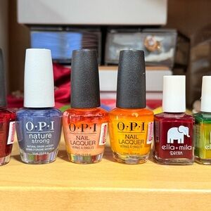 OPI Nail Lacquer Trio - Bold Blue, Vibrant Orange, Sunny Yellow